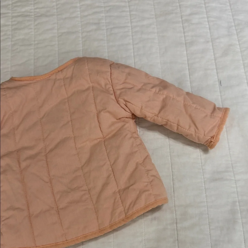 Nicole Miller Peach Quilted Kids Jacket